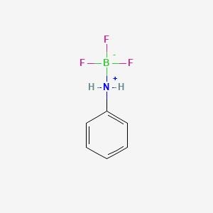 molecular formula C6H7BF3N B13776025 Boron, (benzenamine)trifluoro-, (T-4)- CAS No. 660-53-7