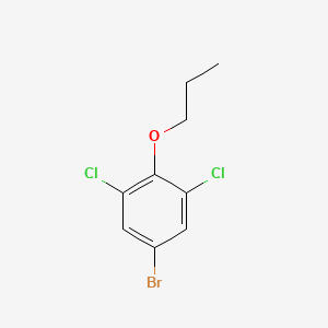 molecular formula C9H9BrCl2O B1377603 1-Bromo-3,5-dichloro-4-propoxybenzene CAS No. 1242070-93-4