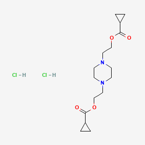 Ethanol, 2,2'-(1,4-piperazinylene)DI-, dicyclopropylcarboxylate, dihydrochloride