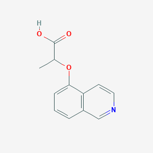 molecular formula C12H11NO3 B13776076 2-Isoquinolin-5-yloxypropanoic acid 