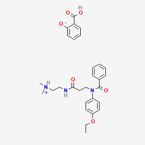 Benzanilide, N-(1-((2-(dimethylamino)ethyl)carbamoyl)ethyl)-4'-ethoxy-, salicylate