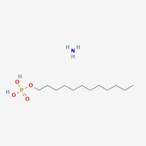 molecular formula C12H27O4P.H3N<br>C12H30NO4P B13776080 Ammonium dodecyl hydrogen phosphate CAS No. 65138-76-3