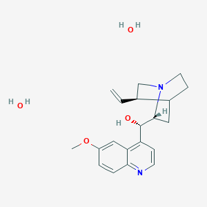 molecular formula C20H28N2O4 B13776085 (S)-[(2R,5R)-5-ethenyl-1-azabicyclo[2.2.2]octan-2-yl]-(6-methoxyquinolin-4-yl)methanol;dihydrate CAS No. 63717-04-4