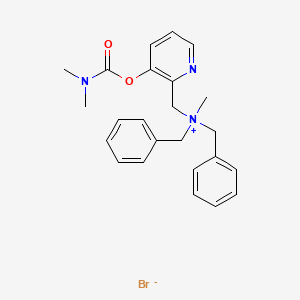 Dibenzyl((3-hydroxy-2-pyridyl)methyl)methylammonium bromide dimethylcarbamate (ester)