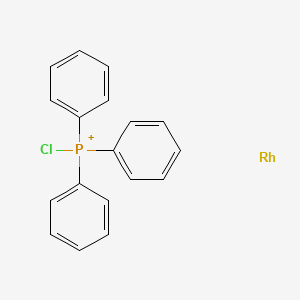 molecular formula C18H15ClPRh+ B13776123 Chloro(triphenyl)phosphanium;rhodium CAS No. 13822-79-2