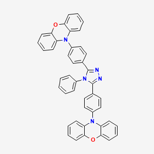 molecular formula C44H29N5O2 B13776195 10-[4-[5-(4-Phenoxazin-10-ylphenyl)-4-phenyl-1,2,4-triazol-3-yl]phenyl]phenoxazine 