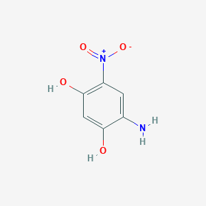 molecular formula C6H6N2O4 B13776204 4-Amino-6-nitro-1,3-benzenediol 