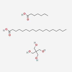 2,2-Bis(hydroxymethyl)propane-1,3-diol;heptanoic acid;octadecanoic acid