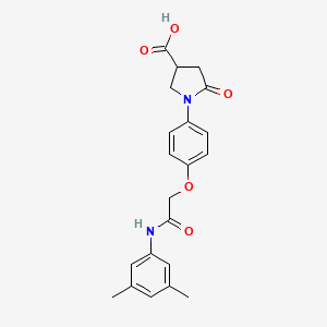 1-[4-[2-(3,5-dimethylanilino)-2-oxoethoxy]phenyl]-5-oxopyrrolidine-3-carboxylic acid