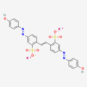 Benzenesulfonic acid, 2,2'-(1,2-ethenediyl)bis[5-[(4-hydroxyphenyl)azo]-, dipotassium salt