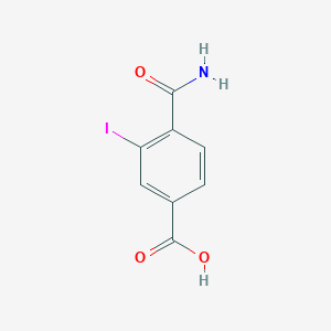 molecular formula C8H6INO3 B13776264 4-Carbamoyl-3-iodobenzoic acid CAS No. 857088-45-0