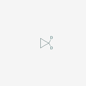 molecular formula C3H6 B13776272 Cyclopropane-1,1-d2 