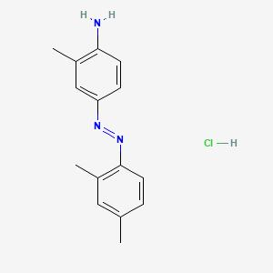 molecular formula C15H18ClN3 B13776307 Benzenamine, 4-[(2,4-dimethylphenyl)azo]-2-methyl-, monohydrochloride CAS No. 66104-53-8