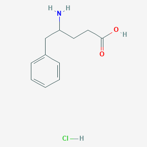 molecular formula C11H16ClNO2 B1377631 4-氨基-5-苯基戊酸盐酸盐 CAS No. 14293-05-1