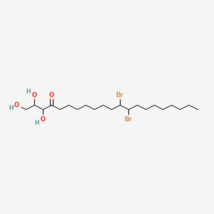 molecular formula C21H40Br2O4 B13776311 12,13-Dibromo-1,2,3-trihydroxyhenicosan-4-one 