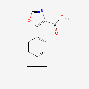 molecular formula C14H15NO3 B13776338 5-(4-Tert-butylphenyl)-oxazole-4-carboxylic acid CAS No. 914220-36-3