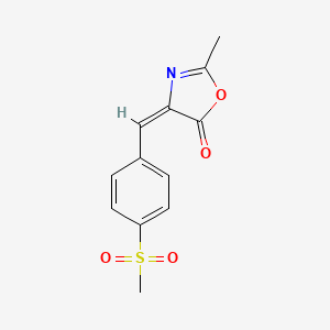 molecular formula C12H11NO4S B13776357 4-(4-Methanesulfonyl-benzylidene)-2-methyl-5-oxazolone 