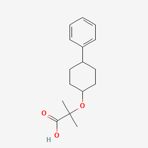 Propionic acid, 2-methyl-2-((4-phenylcyclohexyl)oxy)-