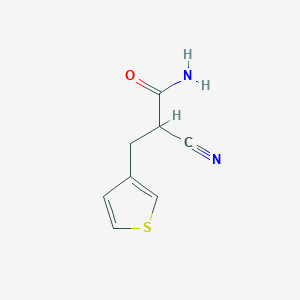 B1377645 2-Cyano-3-(thiophen-3-yl)propanamide CAS No. 1443981-01-8
