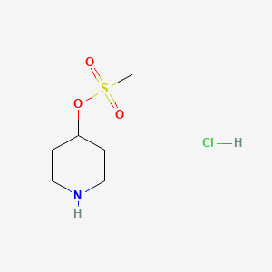 molecular formula C6H14ClNO3S B1377650 哌啶-4-基甲磺酸盐盐酸盐 CAS No. 1443980-05-9
