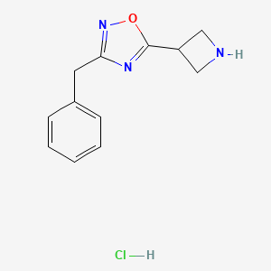 molecular formula C12H14ClN3O B1377655 5-氮杂环丁-3-基-3-苄基-1,2,4-恶二唑盐酸盐 CAS No. 1351620-40-0