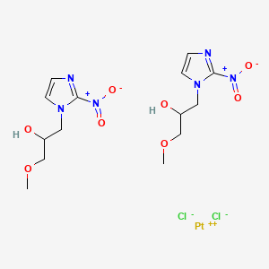 Platinum, dichlorobis(alpha-(methoxymethyl)-2-nitro-1H-imidazole-1-ethanol-N3)-, (SP-4-2)-