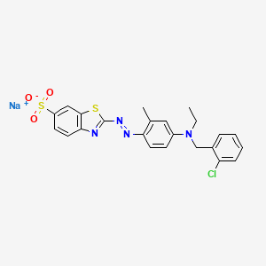 2-((4-((o-Chlorobenzyl)ethylamino)-o-tolyl)azo)-6-benzothiazolesulfonic acid, sodium salt