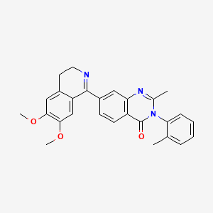 4(3H)-Quinazolinone, 7-(3,4-dihydro-6,7-dimethoxy-1-isoquinolinyl)-2-methyl-3-(2-methylphenyl)-