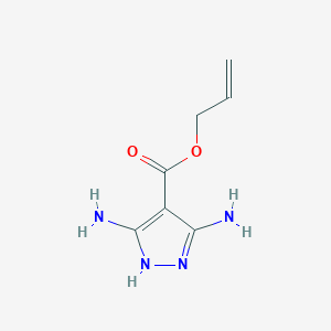 molecular formula C7H10N4O2 B1377685 烯丙基 3,5-二氨基-1H-吡唑-4-羧酸酯 CAS No. 1613191-73-3