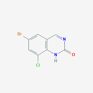 molecular formula C8H4BrClN2O B1377687 6-溴-8-氯喹唑啉-2(1H)-酮 CAS No. 1036755-78-8