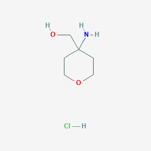 molecular formula C6H14ClNO2 B1377688 (4-氨基氧杂环-4-基)甲醇盐酸盐 CAS No. 1404373-79-0