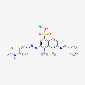 Sodium 3-((4-acetamidophenyl)azo)-4-amino-5-hydroxy-6-(phenylazo)naphthalene-1-sulphonate