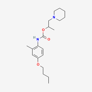 1-(Piperidinomethyl)ethyl 4-butoxy-2-methylcarbanilate