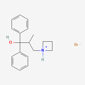 molecular formula C19H24BrNO B13776957 1,1-Diphenyl-2-methyl-3-(1-azetidinyl)propanol hydrobromide CAS No. 77967-28-3