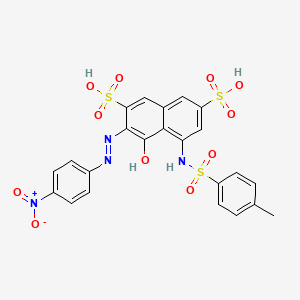 4-Hydroxy-3-((4-nitrophenyl)azo)-5-(((p-tolyl)sulphonyl)amino)naphthalene-2,7-disulphonic acid