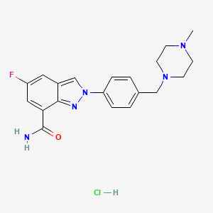 5-Fluoro-2-[4-[(4-methyl-1-piperazinyl)methyl]phenyl]-2H-indazole-7-carboxamide hydrochloride