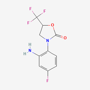 B1377698 3-(2-Amino-4-fluorophenyl)-5-(trifluoromethyl)-1,3-oxazolidin-2-one CAS No. 1376306-61-4