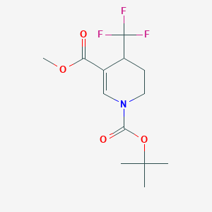 molecular formula C13H18F3NO4 B1377700 1-叔丁基 3-甲基 4-(三氟甲基)-5,6-二氢吡啶-1,3(4H)-二羧酸酯 CAS No. 1373503-19-5