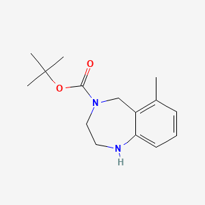 molecular formula C15H22N2O2 B1377701 叔丁基 6-甲基-2,3,4,5-四氢-1H-1,4-苯并二氮杂卓-4-甲酸酯 CAS No. 1375474-56-8
