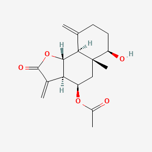 Naphtho(1,2-b)furan-2(3H)-one, 4-(acetyloxy)decahydro-6-hydroxy-5a-methyl-3,9-bis(methylene)-, (3aR,4R,5aR,6R,9aS,9bR)-