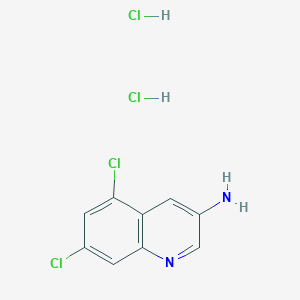 molecular formula C9H8Cl4N2 B1377707 3-Amino-5,7-dichloroquinoline Dihydrochloride CAS No. 1296950-84-9