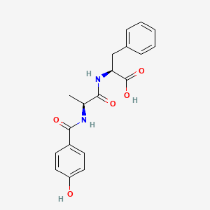 molecular formula C19H20N2O5 B13777099 p-Hydroxy-Bz-Ala-Phe-OH 