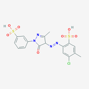 calcium;4-chloro-5-methyl-2-[[3-methyl-5-oxo-1-(3-sulfonatophenyl)-4H-pyrazol-4-yl]diazenyl]benzenesulfonate