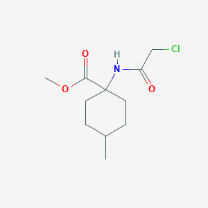 molecular formula C11H18ClNO3 B1377763 1-(2-氯乙酰氨基)-4-甲基环己烷-1-甲酸甲酯 CAS No. 1432680-20-0