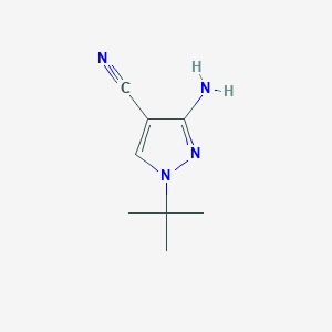 molecular formula C8H12N4 B1377764 3-氨基-1-叔丁基-1H-吡唑-4-碳腈 CAS No. 1375161-32-2
