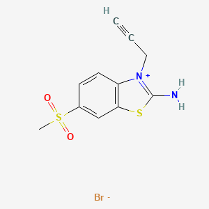molecular formula C11H11BrN2O2S2 B1377766 2-氨基-6-(甲基磺酰基)-3-(丙-2-炔-1-基)苯并[d]噻唑-3-溴 CAS No. 2197057-33-1