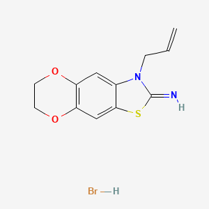 B1377769 3-allyl-6,7-dihydro-[1,4]dioxino[2',3':4,5]benzo[1,2-d]thiazol-2(3H)-imine hydrobromide CAS No. 1820586-18-2