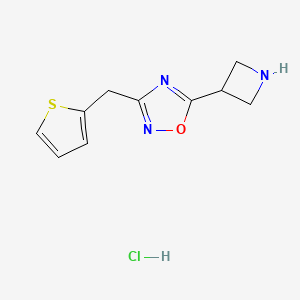 molecular formula C10H12ClN3OS B1377772 5-氮杂环丁-3-基-3-(2-噻吩基甲基)-1,2,4-恶二唑盐酸盐 CAS No. 1351644-48-8
