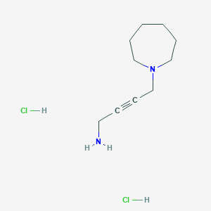 molecular formula C10H20Cl2N2 B1377779 4-(Azepan-1-yl)but-2-yn-1-amine dihydrochloride CAS No. 1396770-32-3