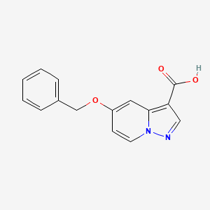 molecular formula C15H12N2O3 B1377784 5-(苄氧基)吡唑并[1,5-a]吡啶-3-甲酸 CAS No. 1706460-52-7
